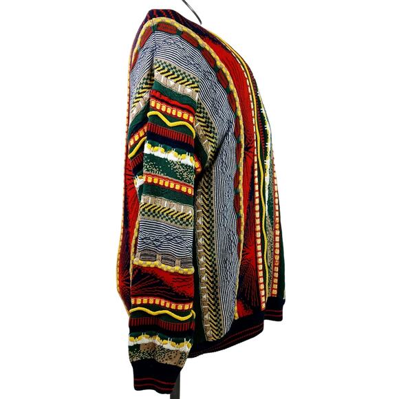 Cotton Traders VTG SZ XL Colorful 3D Print Sweater 100% Cotton - Picture 7 of 7